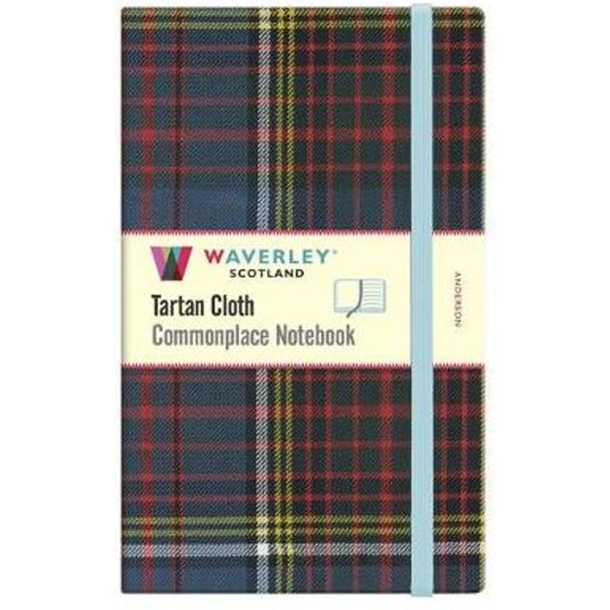 Waverley Anderson Tartan Large Notebook: 21cmx13cm - Commonplace Notebooks