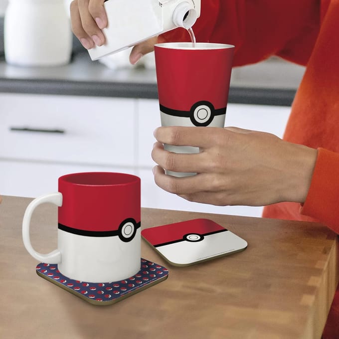 ABYstyle - POKEMON Gift Set Glass + Mug + 2 Coasters Pokéball - Cadeauset