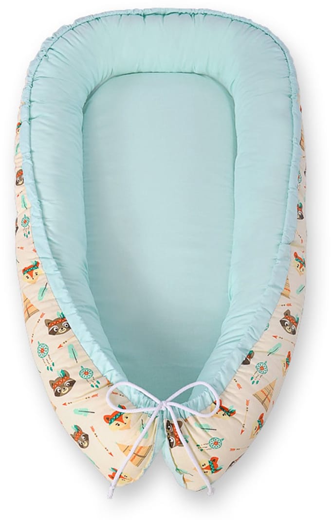 Babynest dubbelzijdig Premium Cocoon voor baby's BOBONO- tipi crÃ¨me
