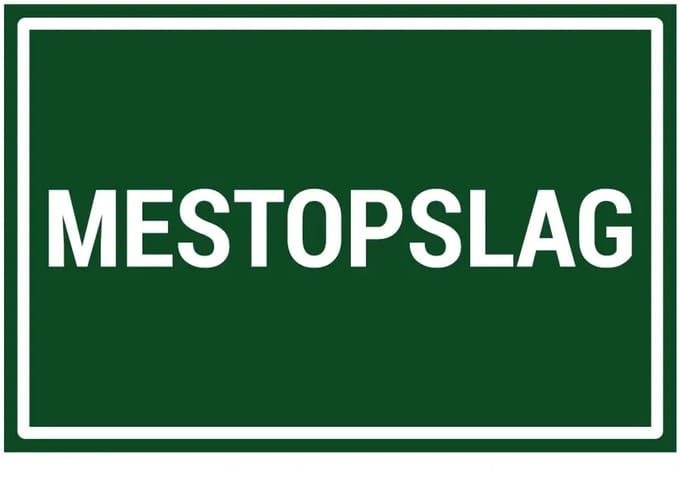 Mestopslag sticker | 30 x 20 cm