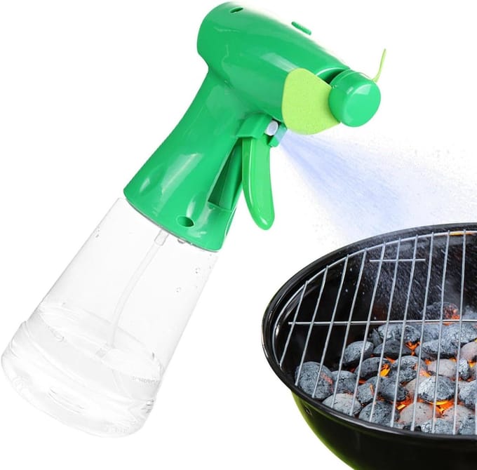 Nevel ventilator - Handheld koeler - Buiten verkoeling - Met waterspray - 350 ml tank - Groen