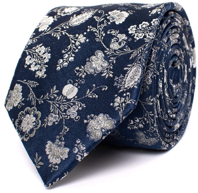 Tresanti DOUGLAS Silk tie with flowers Green (TRTIIE362 - 900)
