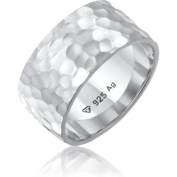 Elli - Ring - Dames Band Basis Gehamerd in 925 Sterling Zilver - Dames