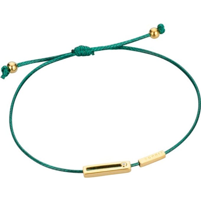 Esprit ESBR00741521 Mini - armband - Textiel - Groen en goudkleurig