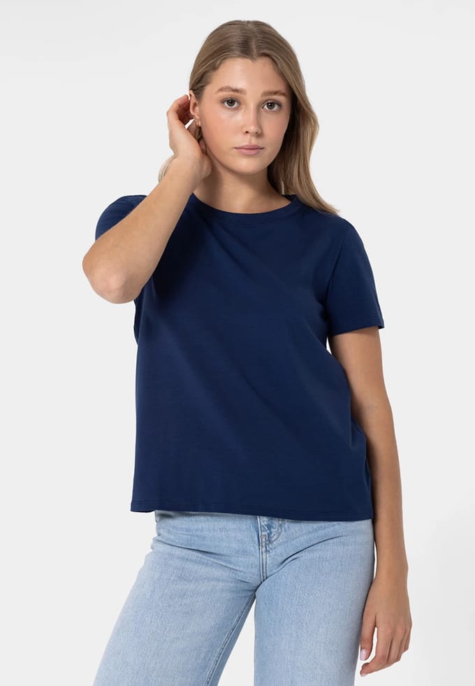 Crew-neck Premium T-shirt MARINEBLAUW