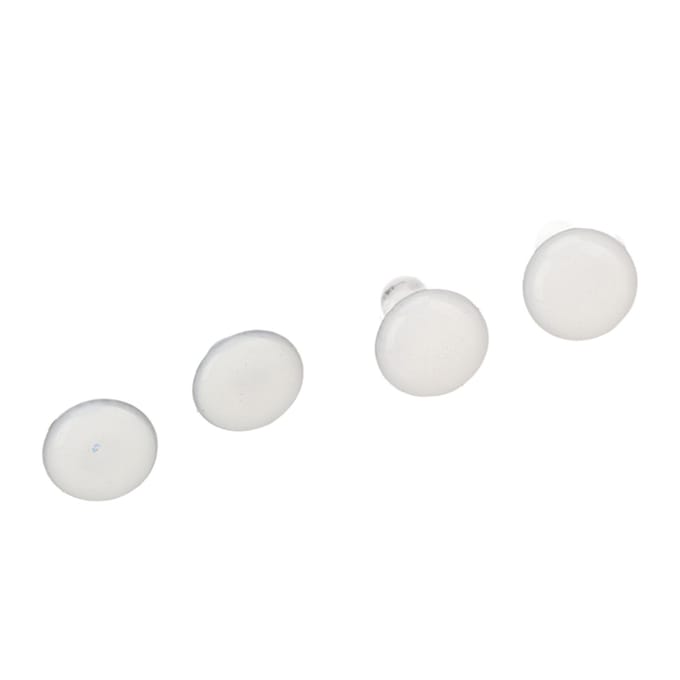 500 Sets Leren Klinknagels 6x8mm IJzer Wit Rond DIY Plateringsproces Dubbele Kap Klinknagel Leren Siernagels white