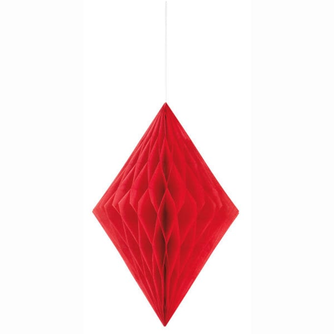 Honeycomb vierkant - Rood - 35 cm