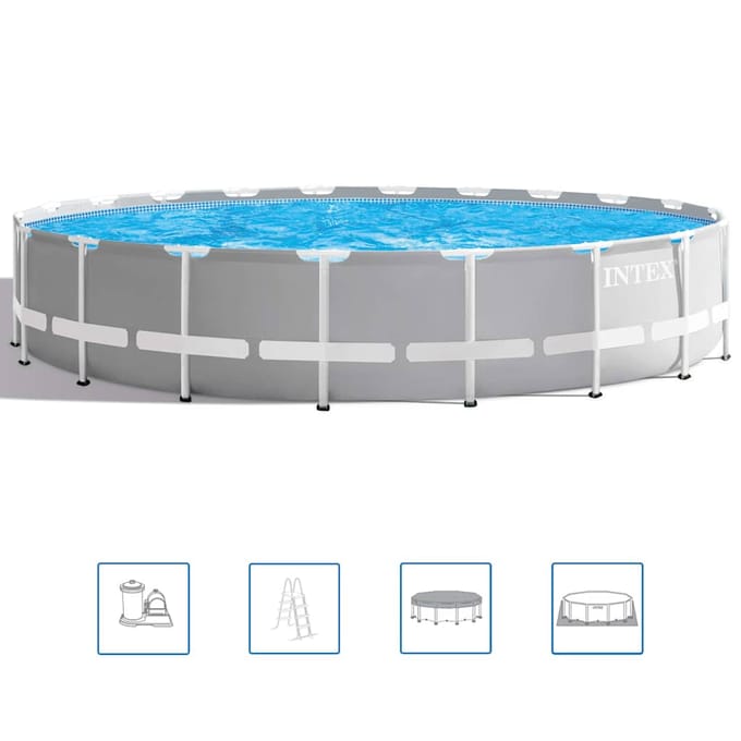 Intex Prism Frame™ Premium Pool - Opzetzwembad - Ø 610 x 132 cm met filterpomp