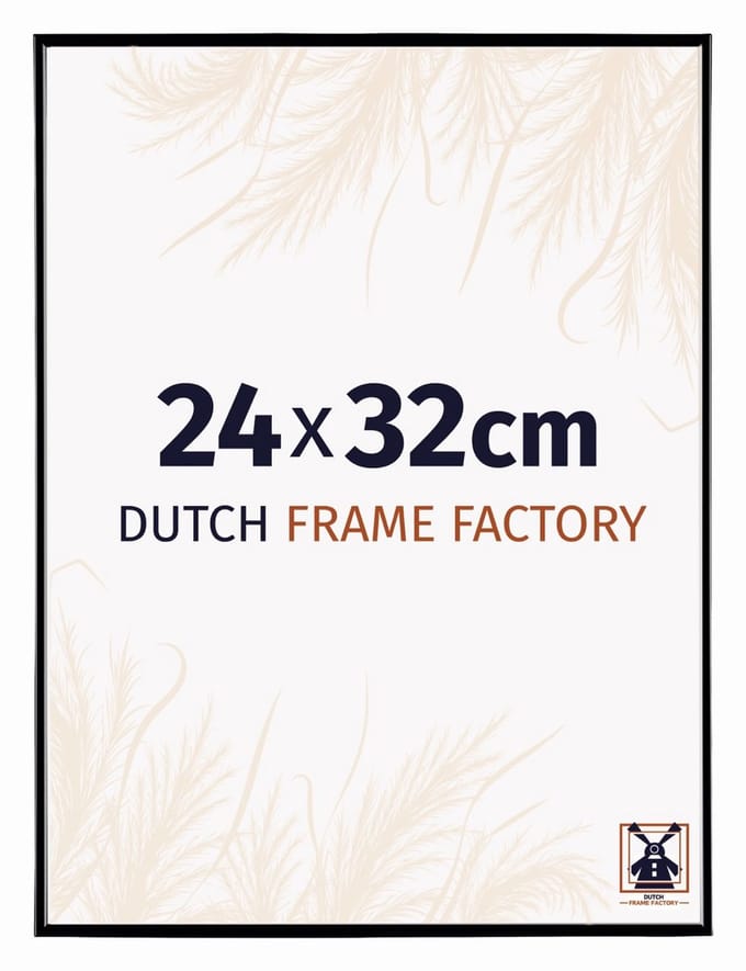 Fotolijst 24x32 cm - Kunststof - Zwart Hoogglans - Easy