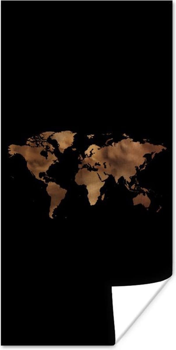 Wereldkaarten - Wereldkaart - Doek - Kaart - 80x160 cm