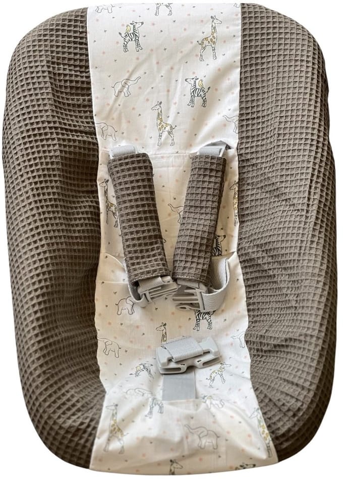 Stokke newborn hoes legergroen zebra giraffe olifant