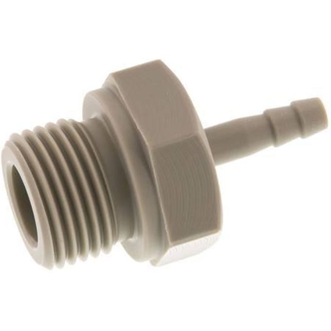 G 1/2'' Buitendraad x 4mm Polypropylene (PP) Slangpilaar 10 Bar