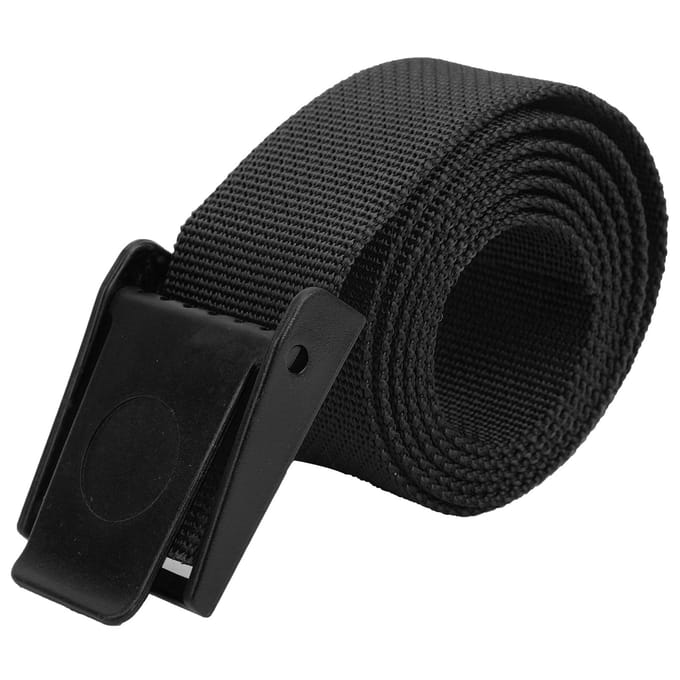 Ceinture de lestage de plongée durable de 150 cm en sangle de nylon avec boucle en plastique Accessoire Noir noir