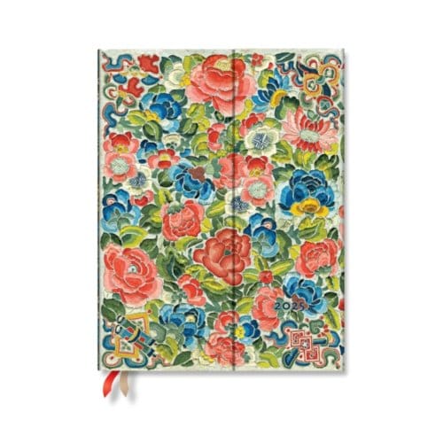 Pear Garden (Peking Opera Embroidery) Ultra 12-Month Vertical Hardback Dayplanner 2025 - Paperblanks