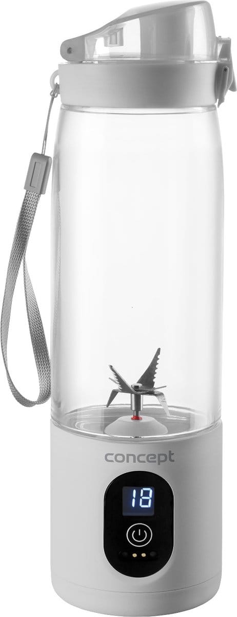 Concept SM4000 - FitMake - Draagbare Blender 600ml - oplaadbaar - Smoothie maker - Blender To Go - Wit