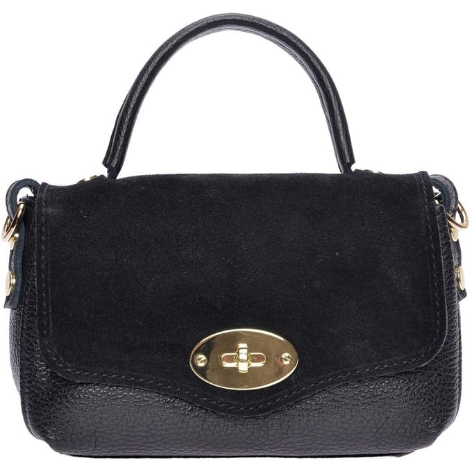 Roberta M Zwart Rundleer Tas
