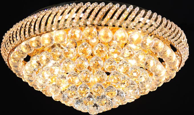 Lumilamp Plafondlamp Kristal Ø 60x25 cm Transparant IJzer