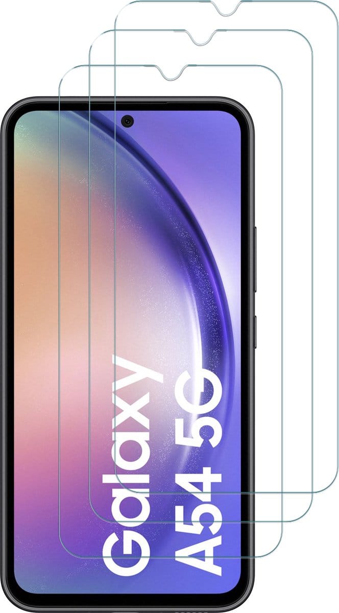 Samsung Galaxy A54 screenprotector gehard glas tempered glass - 3 Stuks