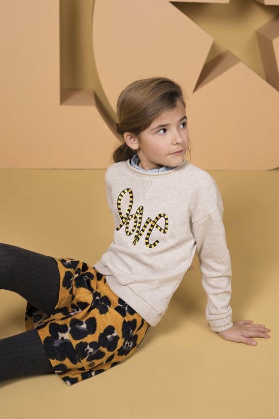 Flo Meisjes Denim kraagje - lt denim - Maat S2