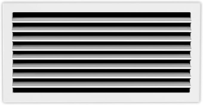 Ventilatierooster - Luchtuitlaat - Ventilatie - Horizontaal 45° - 250 x 100 mm - Wit