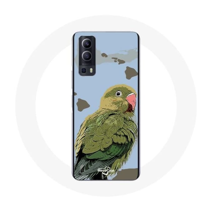 Coque - Vivo - Y72 - Souple - Vert - Perruches Oiseaux vert