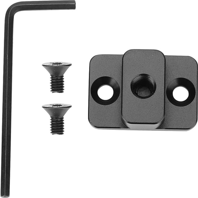 Plaque de montage externe en alliage d'aluminium pour caméra DJI Ronin S, avec fixations et support de moniteur gray