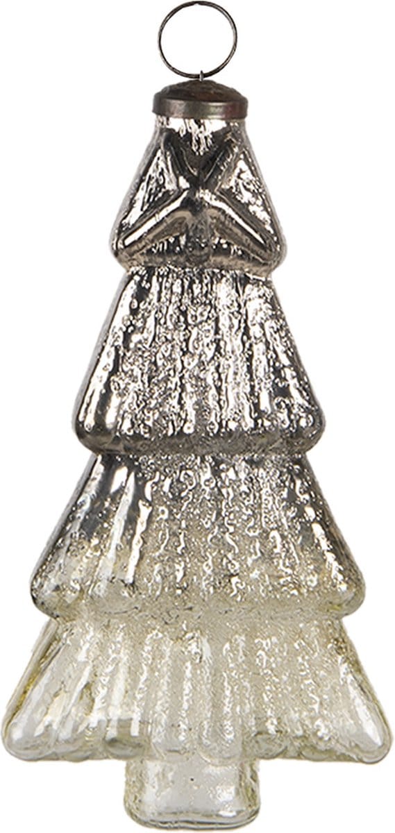 Clayre & Eef Kerstbal XL 11x4x20 cm Goudkleurig Glas Kerstboomversiering