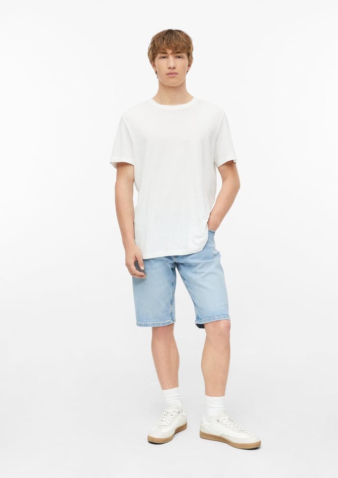 Jeansbermuda met klassieke pasvorm taille halfhoog rechte pijp s.Oliver