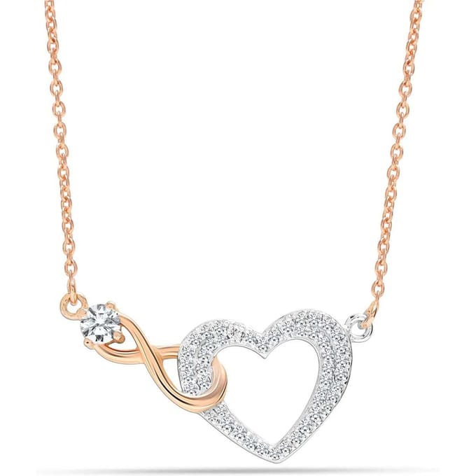 Damesketting met Cubic Zirconia Hart Hanger 925 Sterling Zilver BICLL017