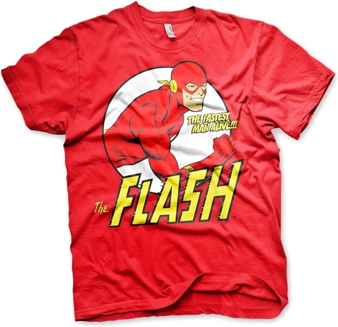DC Comics The Flash Heren Tshirt -M- Fastest Man Alive Rood