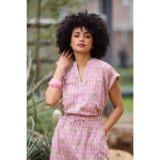 DIDI Dames Blouse Laurie Pink Brisa print maat 34