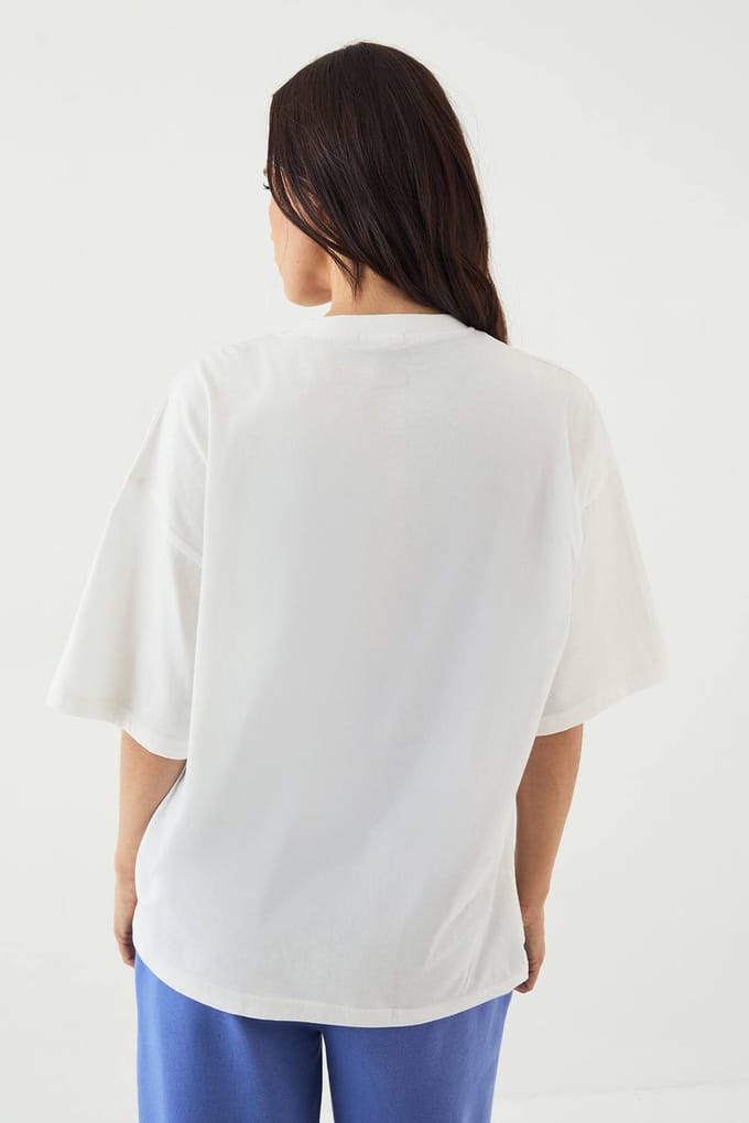 Dames DSGN Studio Sport Oversized T-Shirt | White | Maat: 3XL