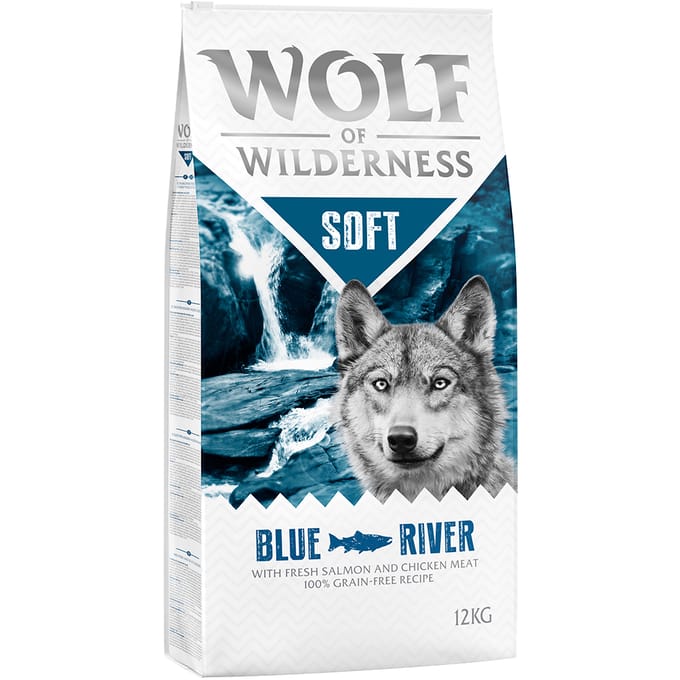 2x12kg 'Soft Blue River' Zalm Wolf of Wilderness Hondenvoer
