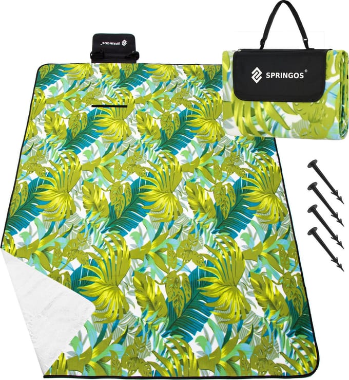 Springos Picknickkleed | Picknickdeken | Buitenkleed | Picknick | 200 x 150 cm | Groen