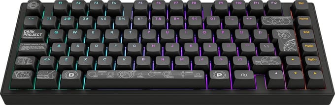 Dark Project - ALU Terra Nova - Draadloos Mechanisch Gaming Toetsenbord ISO (DE) - Zwart