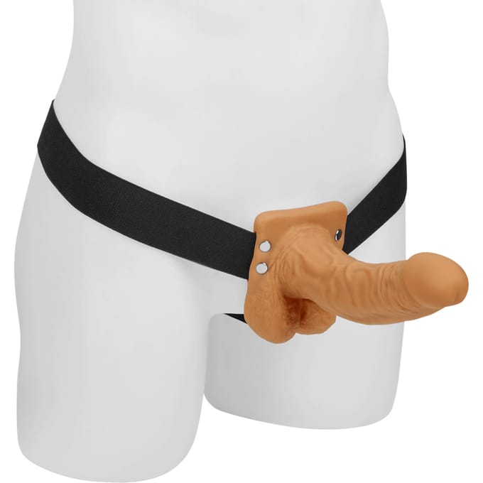 Pipedream - Fetish Fantasy - Hollow Strap-On with Balls - 7 Inch - Skin
