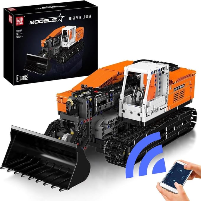 Mould King 17054 - Technische Gopher Loader - Bouwpakket Puinlader met 1423 Stenen - Voor Kinderen en Volwassenen
