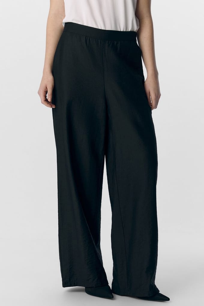 Object Objyui Hw Wide Pants 137 Broeken Dames - Zwart - Maat 34