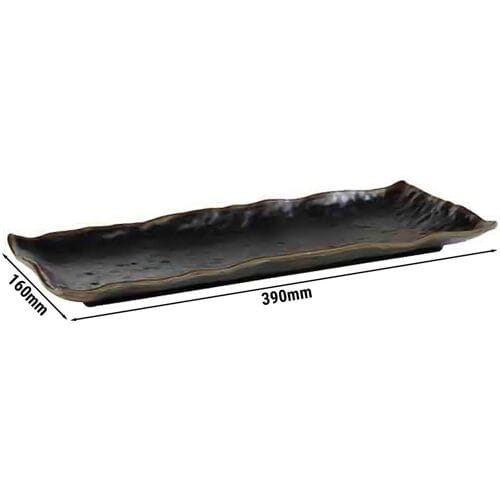 GGM Gastro (6 Stück) Tablett - MARONE - Melamin - 390x160mm - Höhe: 30mm