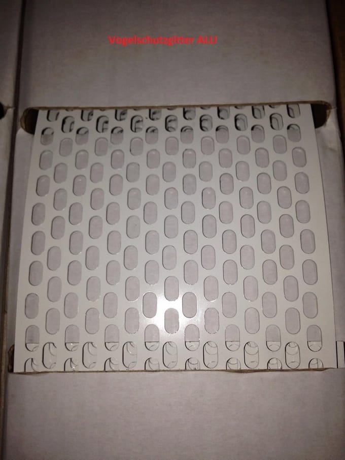 Aluminium Ventilatierooster met Gaas - Wit/Bruin - 100mm - Bescherming tegen Vogels