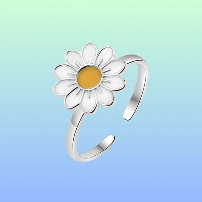 Fidget ring bloem - anti-stress - anti-angst - spinner ring