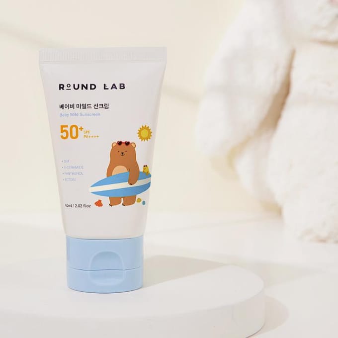 [ROUND LAB] Crème solaire douce pour bébé SPF 50+ PA++++ 60 ml