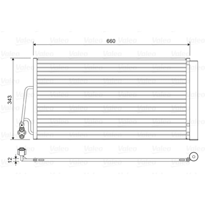 Condensator, airconditioning VALEO 814409
