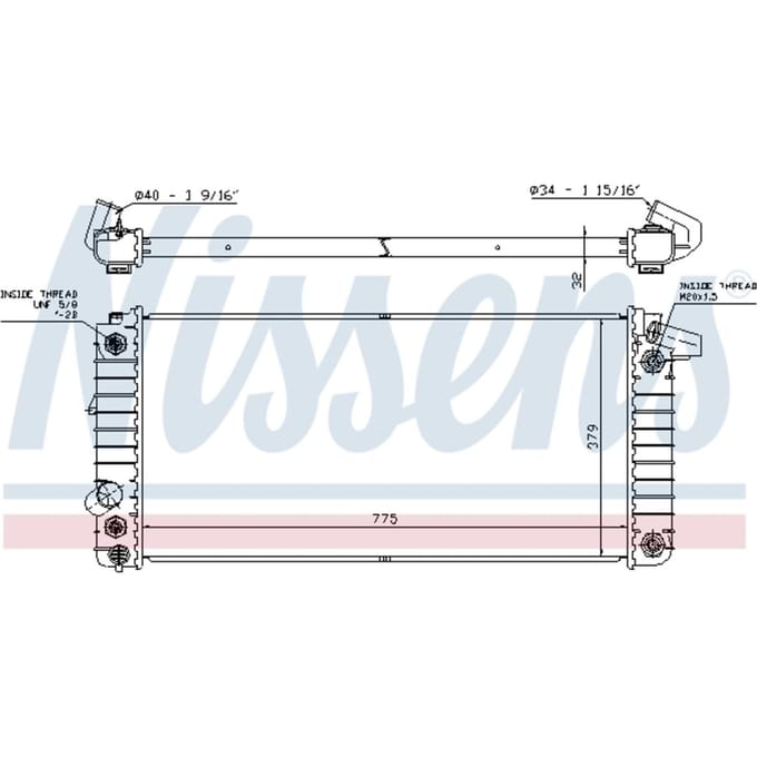 Radiator, motorkoeling NISSENS 608841