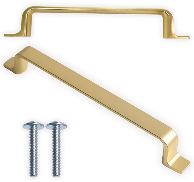 More&Deco Marco - Meubelgreep - Gouden Reling - 128 mm - Loft Retro Modern