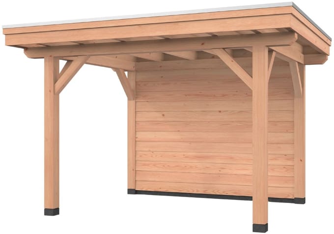 Douglas overkapping, 400 x 300, met achterwand, Westwood Vrijbuiter Basic