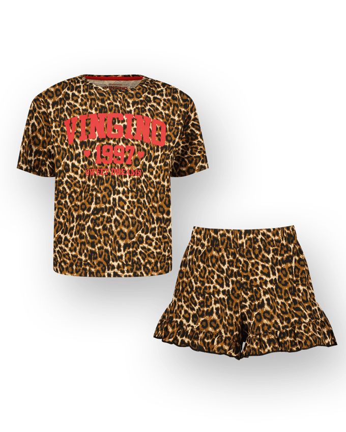 Vingino Waranda Meisjes Pyjamaset - Multicolor Brown