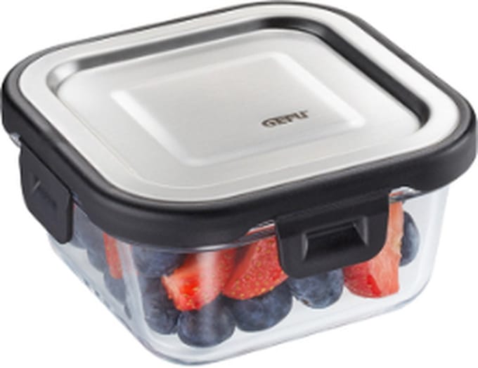 GEFU Vershoudbox Milo - vierkant - glas - 300ml - 12x12cm
