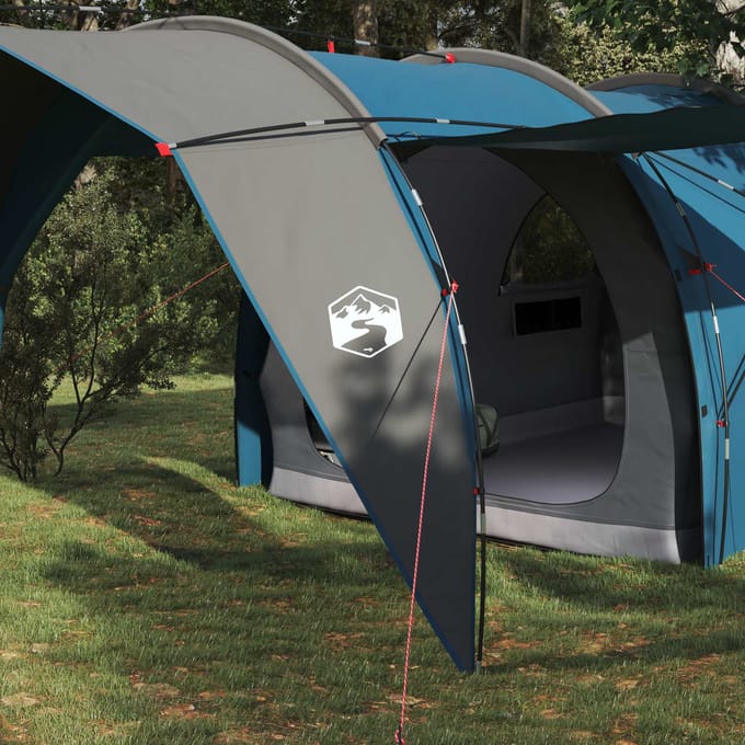 vidaXL - Tunneltent - 6-persoons - Blauw - 185T - Polyester - met - PU - Coating