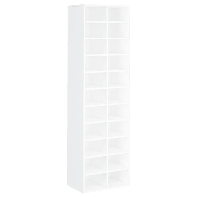 vidaXL - Schoenenkast - 54x34x183 - cm - bewerkt - hout - wit